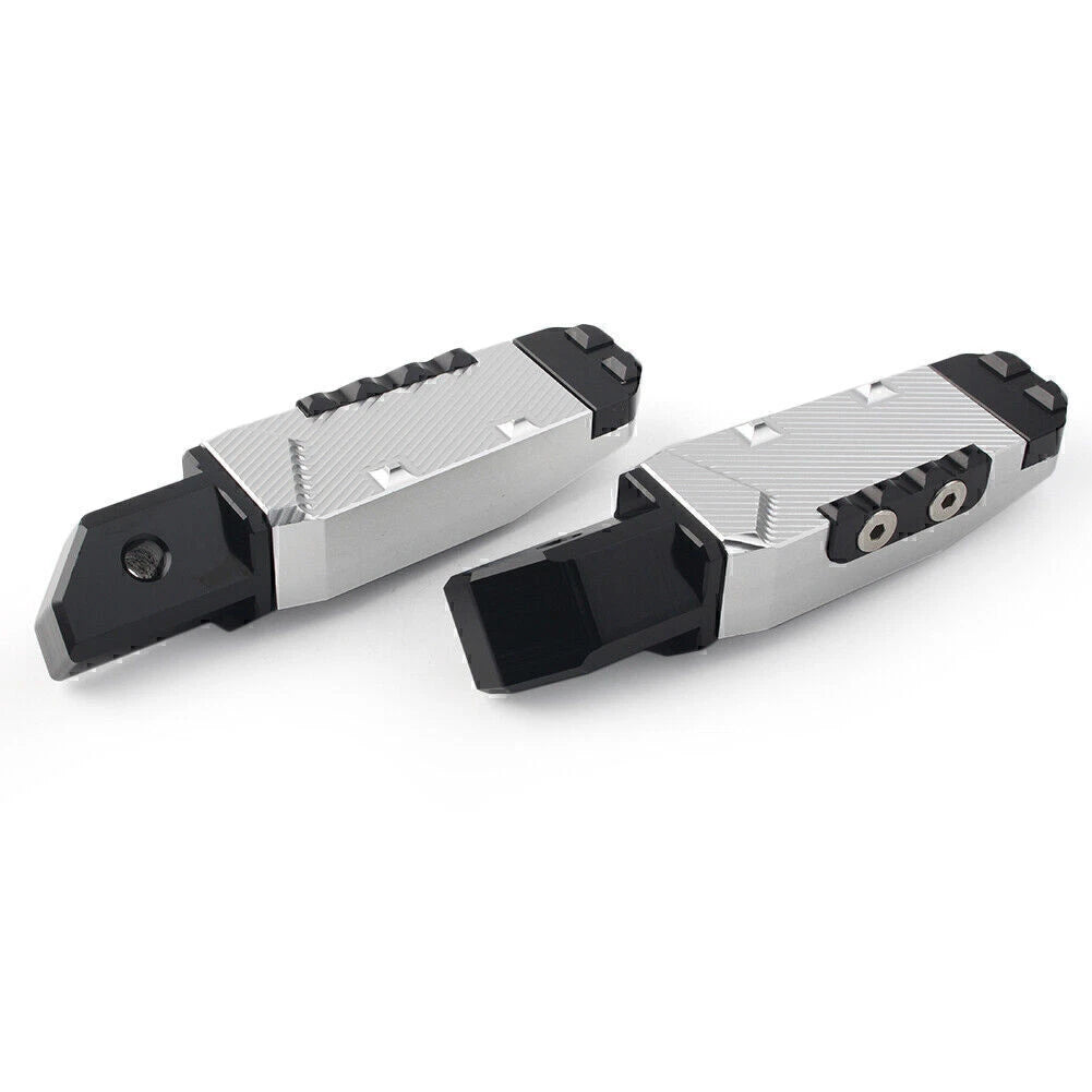 2X Silver Rear Passenger Foot Pegs Pedal Pad for Honda CBR600RR (2003–2016)
