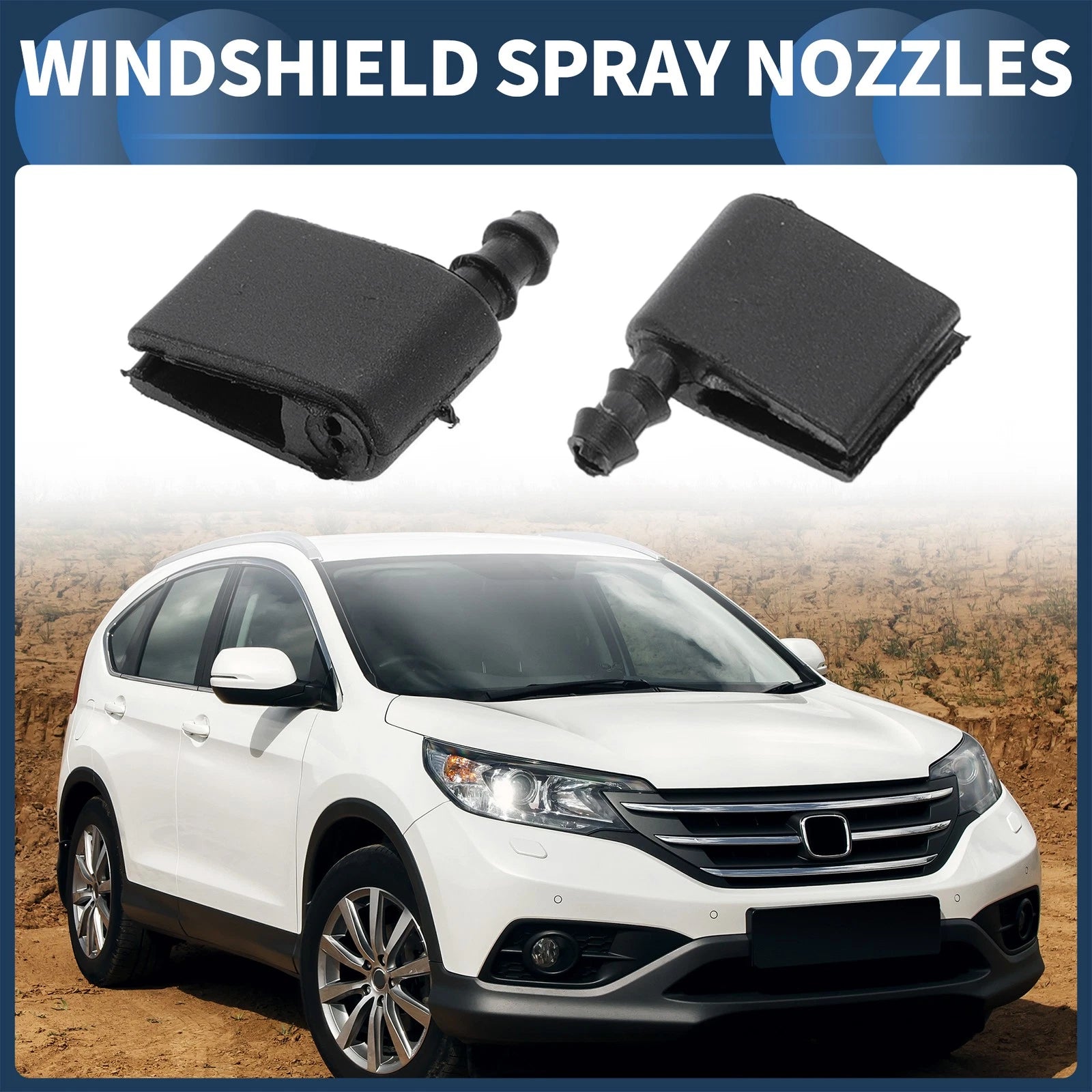 Set of 2 Front Windshield Washer Nozzles for Mercedes-Benz Sprinter (2010–2023)