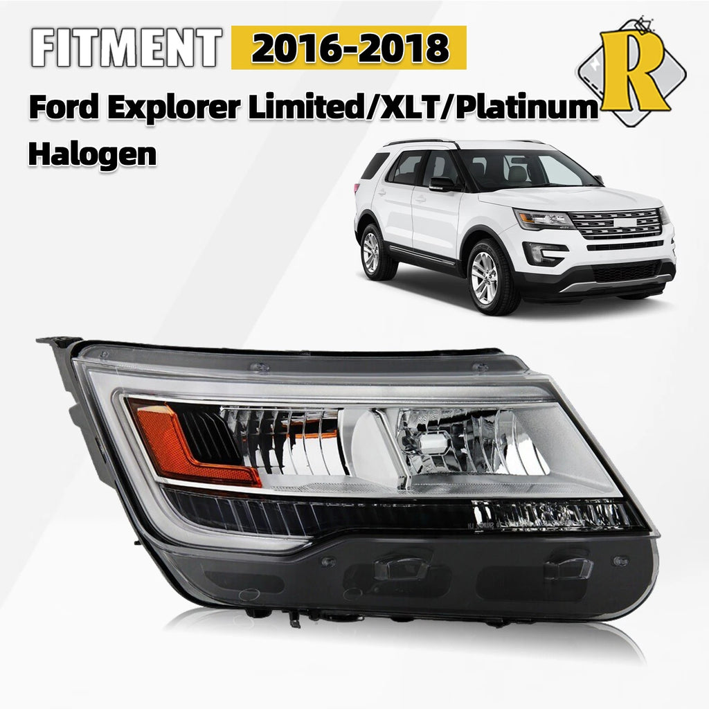 Headlight w/LED DRL for Ford Explorer (2016–2018) Right