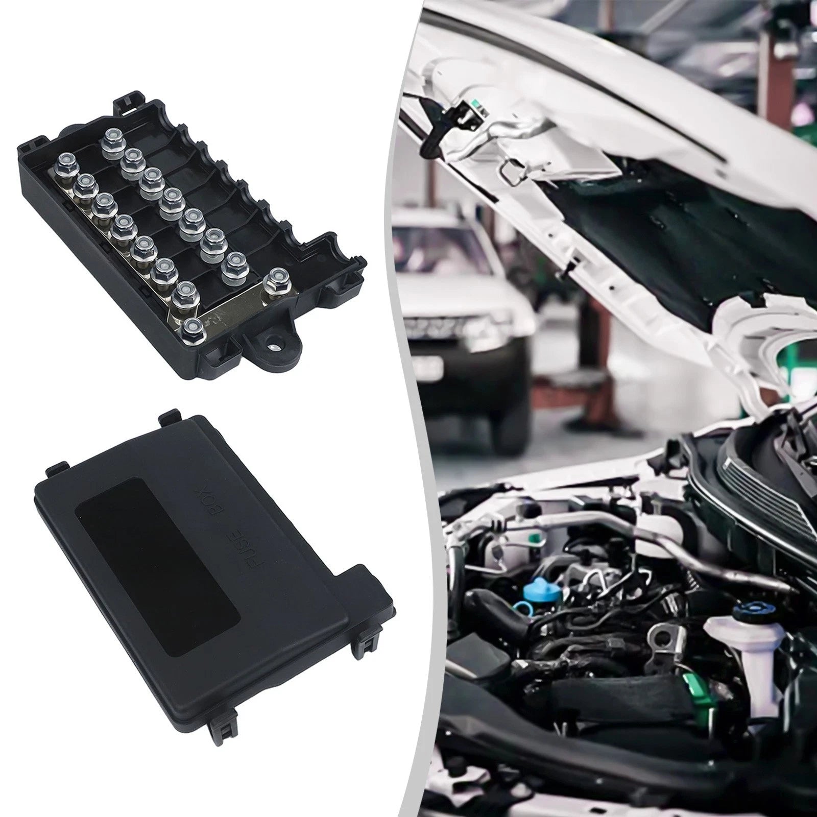 7 Way Midi Fuse Block Holder for 32V DC Vehicles (Cars, RVs, Boats)