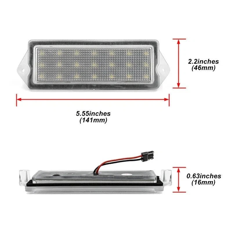 2X LED License Plate Lights for Hummer H2 (2003–2007) Cadillac Deville Seville