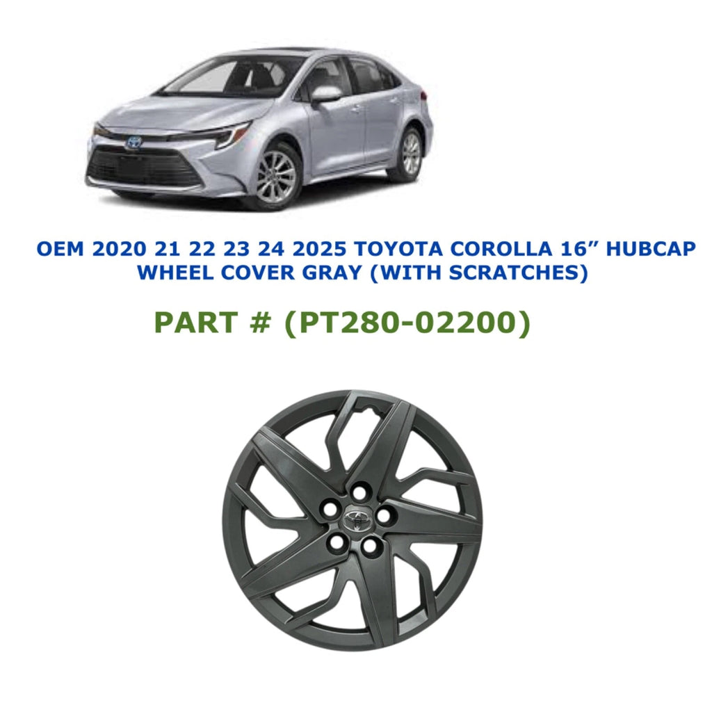 16" Hubcap Wheel Cover for Toyota Corolla (2020–2025) Gray PT280-02200