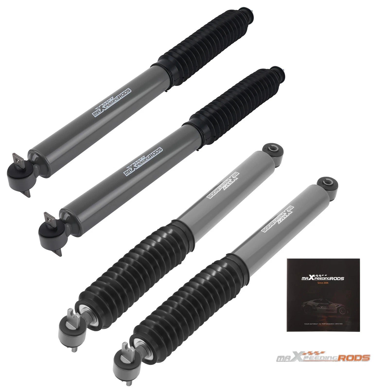 Off-Road Lift Shock Set for Jeep Wrangler TJ (1997–2006) 3.5-4.5" Front, 0-3" Rear