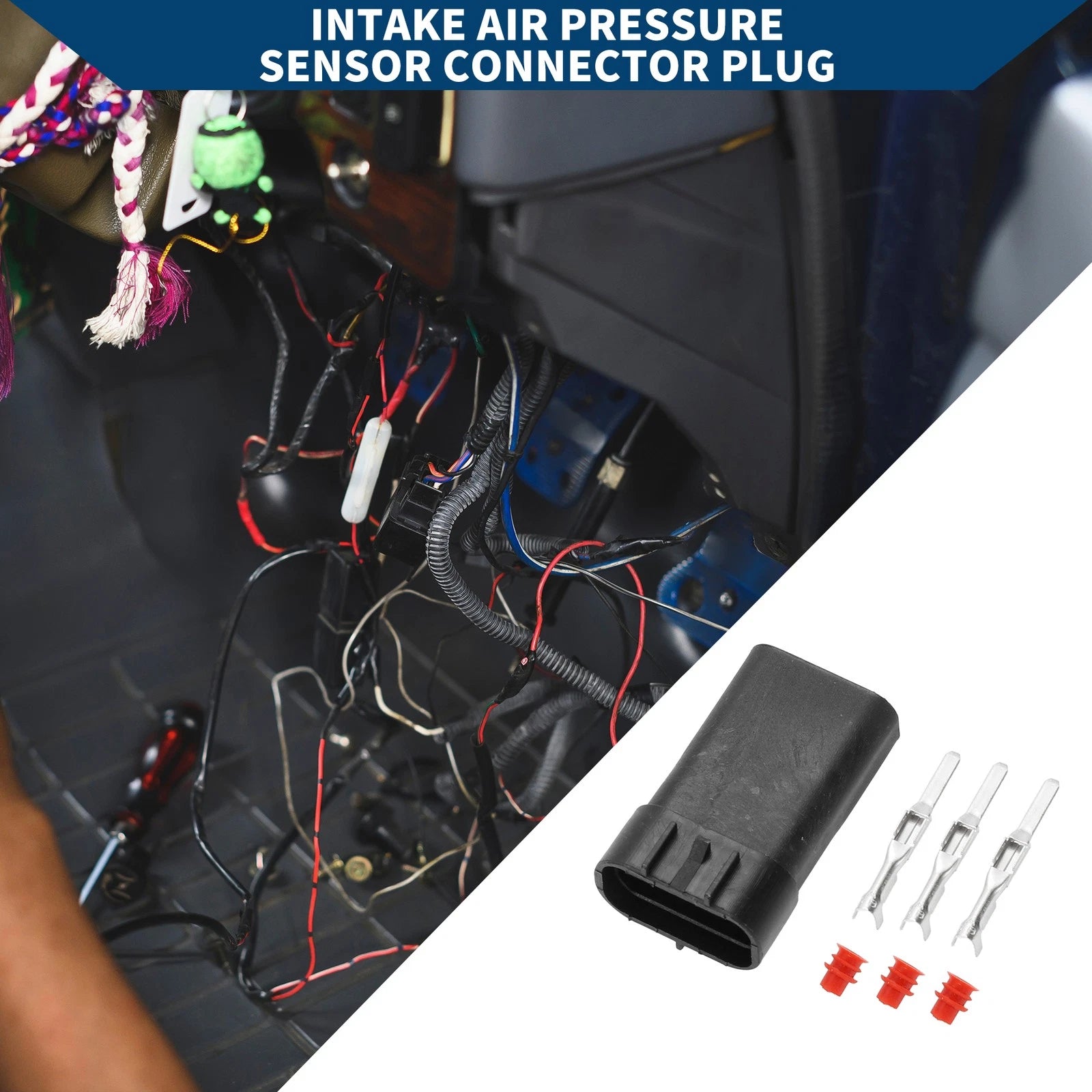 3 Pin Intake Air Pressure Sensor Connector Plug for Toyota 