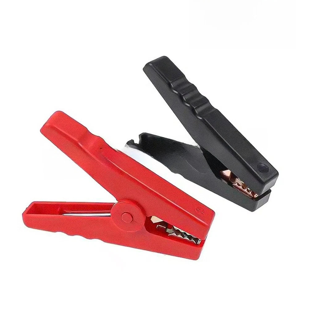 2X 100A Insulated Alligator Clips for Battery Chargers (9.73x9.2x2.1cm)