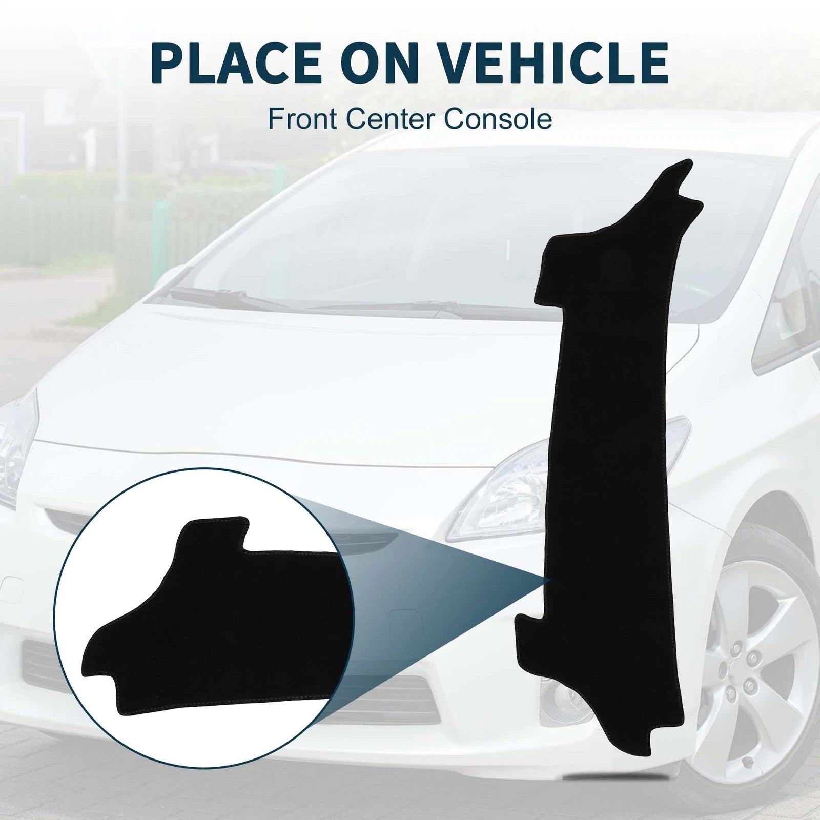 Dashboard Cover Mat for Toyota Prius (2023–2024) - Black, Set of 1