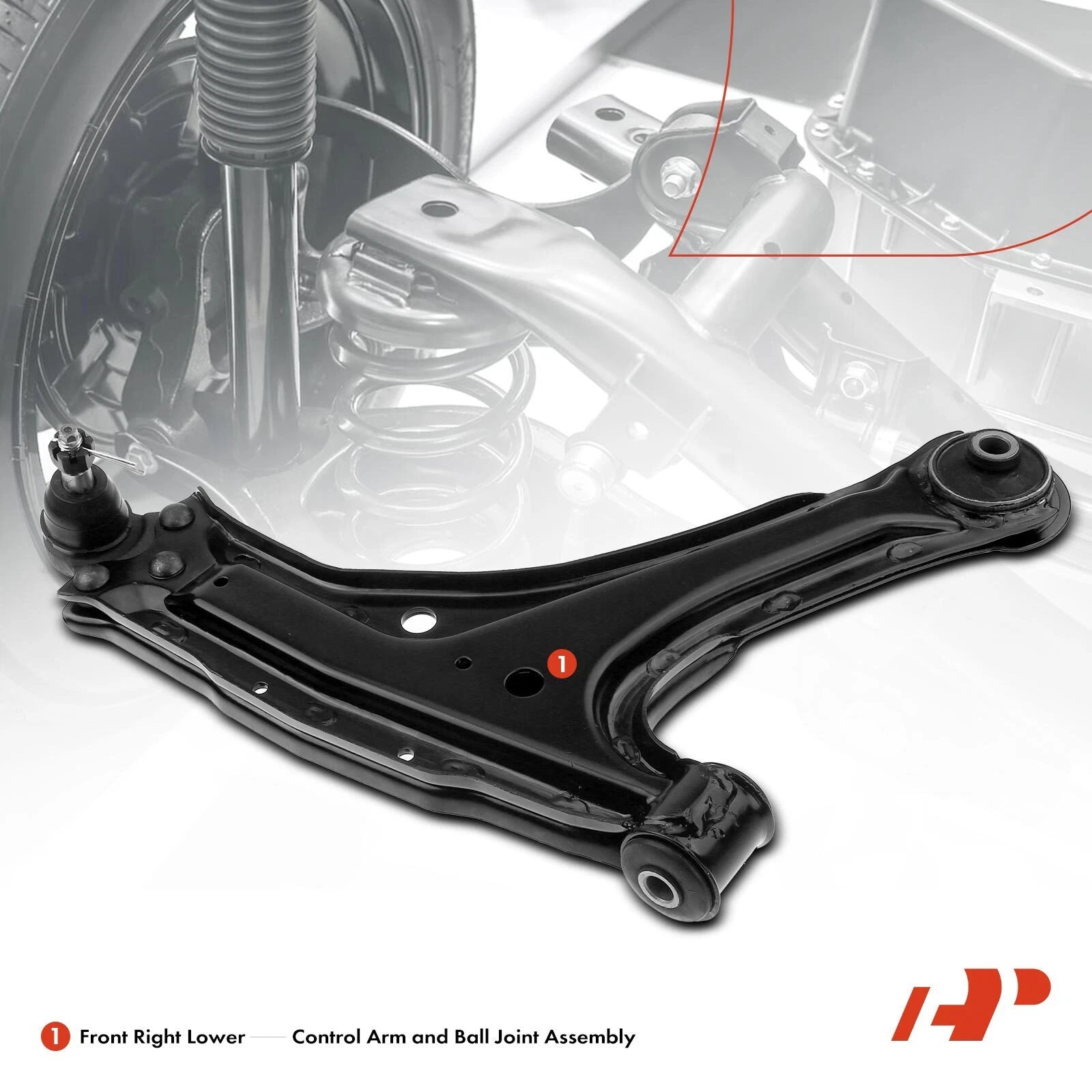 Front Right Lower Control Arm with Ball Joint for Chevy Malibu (1997-2003)