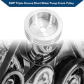 3 SWP Triple-Groove Short Water Pump Crank Pulley for Chevy SBC 265 (1968–1986)