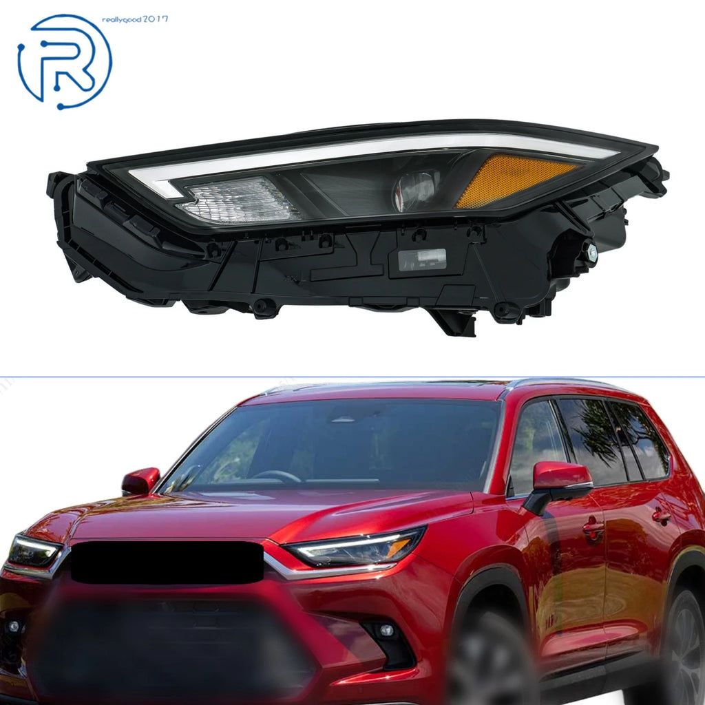 Headlight for Toyota Grand Highlander (2024) Driver Side Chrome Clear