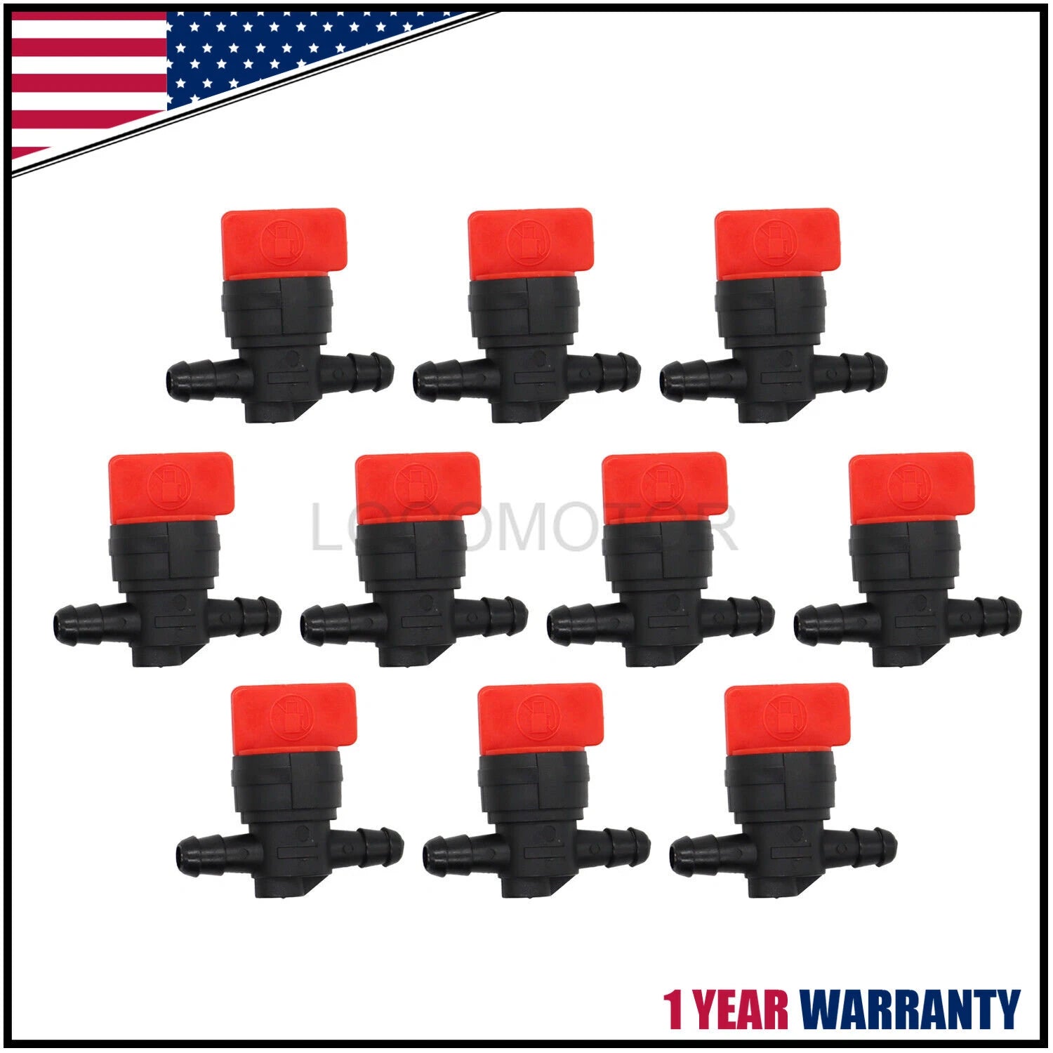 10PCS 1/4" Fuel Cut Off Shut Off Valve for Briggs & Stratton (US)