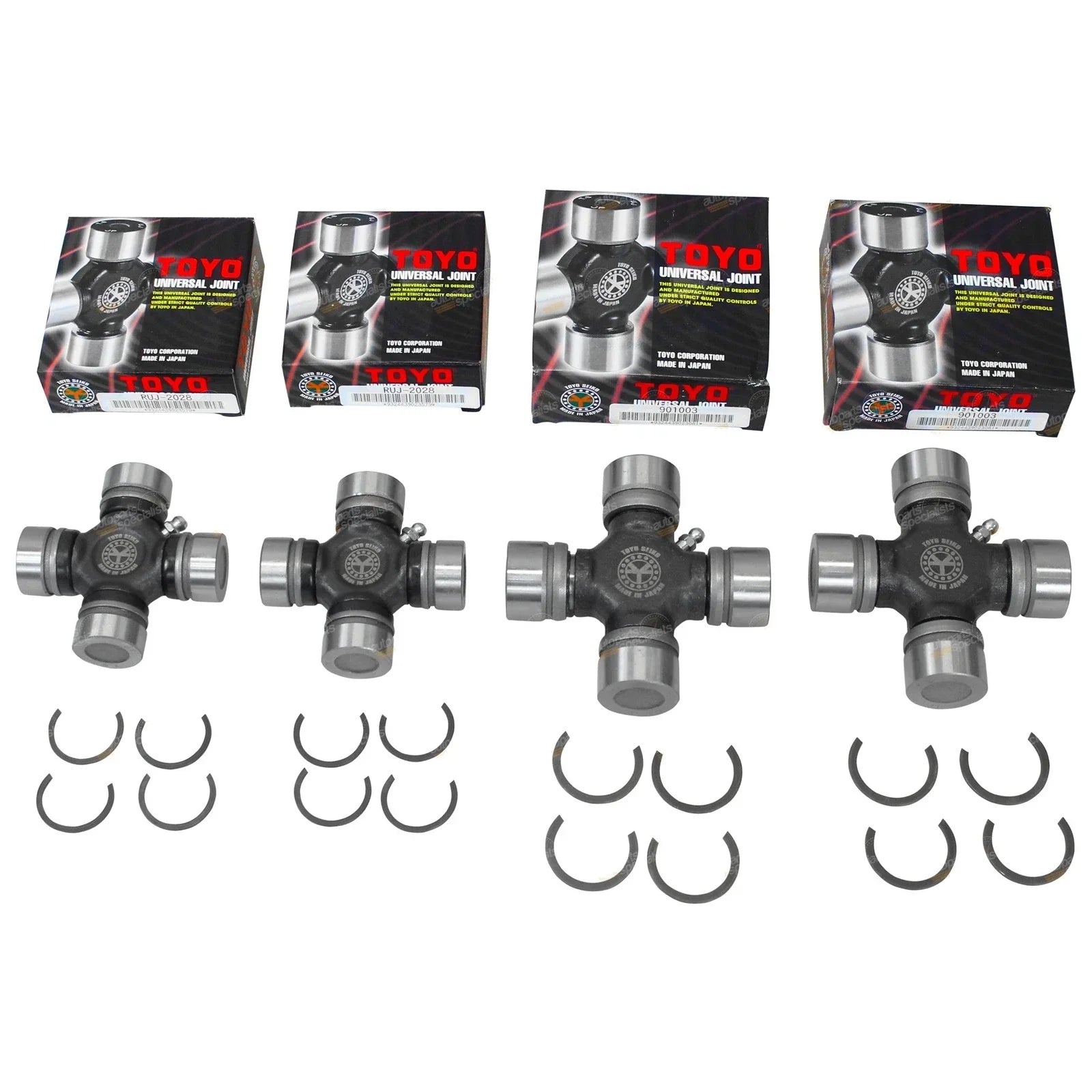 Front+Rear Set 4 Universal U-Joint Kit for Patrol GQ Y60 Y61 TD42 TB45E