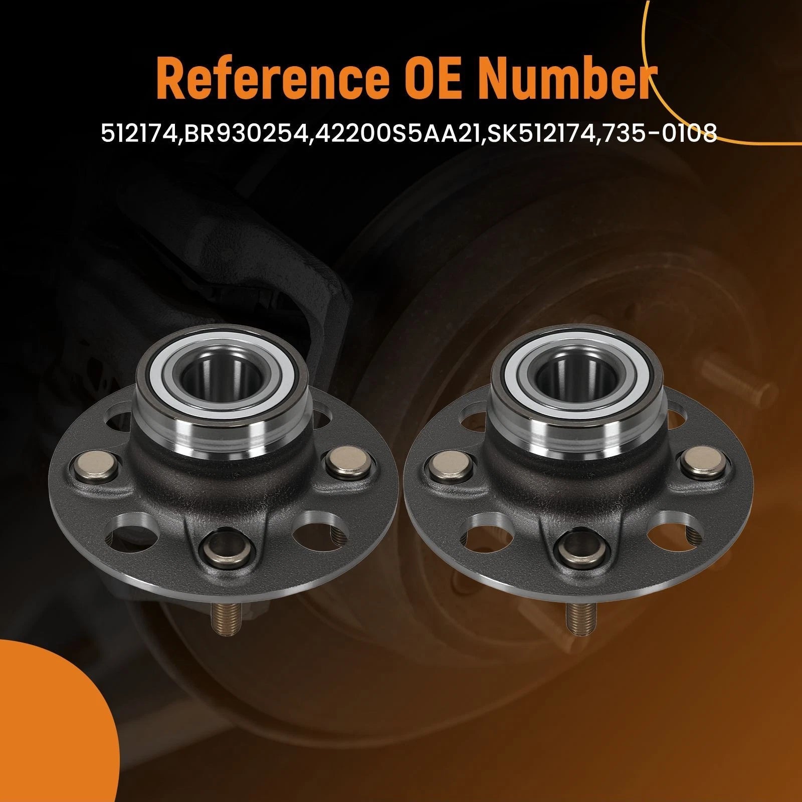 4-Bolt Wheel Bearing Hub Kit for Honda Civic (2001–2005) BR930254