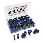 60pcs Push to Connect Air Hose Fittings Kit for Pneumatic Connections