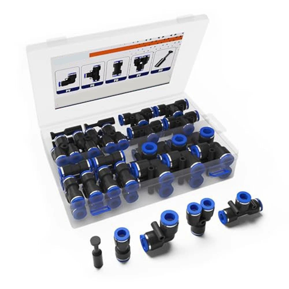 60pcs Push to Connect Air Hose Fittings Kit for Pneumatic Connections
