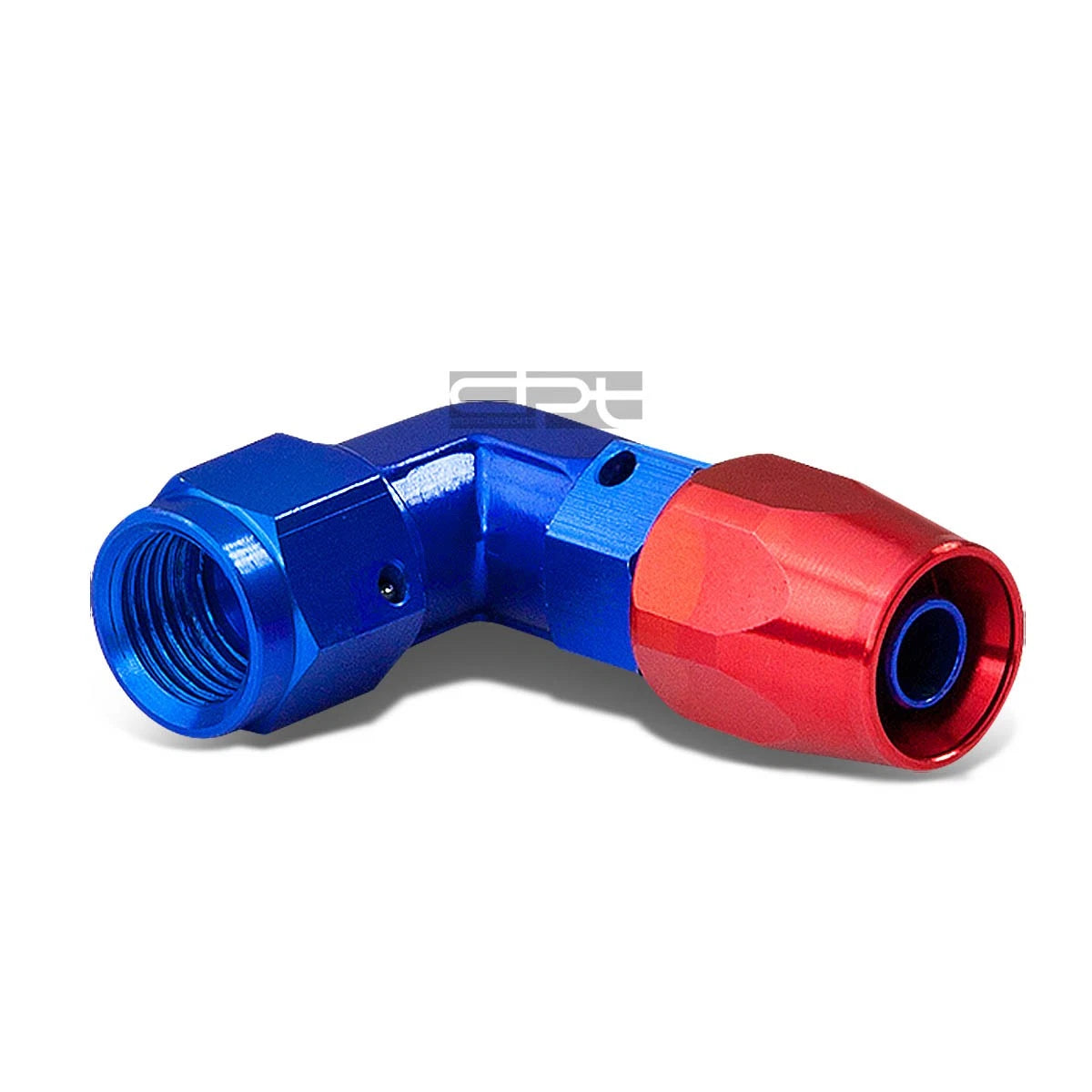 Set of 4 AN4 90 Degree Red/Blue Aluminum Anodized Swivel Seal Hose End Fittings