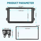 2 DIN Radio Dash Install Kit with Wire Harness for VW Golf Beetle Jetta (2010–2015)