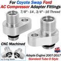 AC Compressor Adapter Fitting for Ford Coyote Engine (2007–2017) CNC Machined