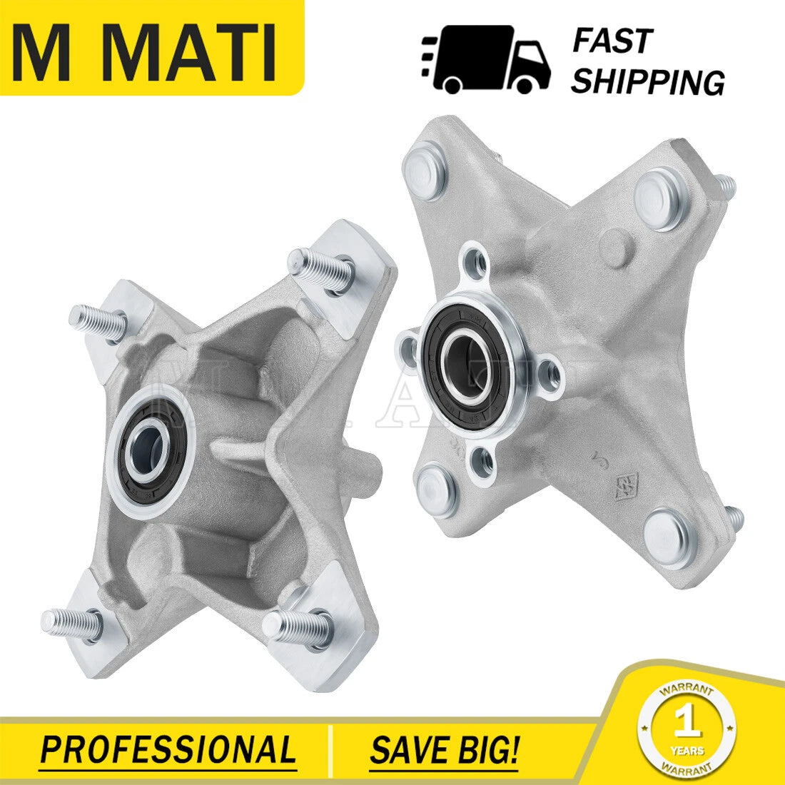 Set of 2 Front Wheel Hub Kits for Yamaha Raptor 700 700R YFM700R (2006–2024)