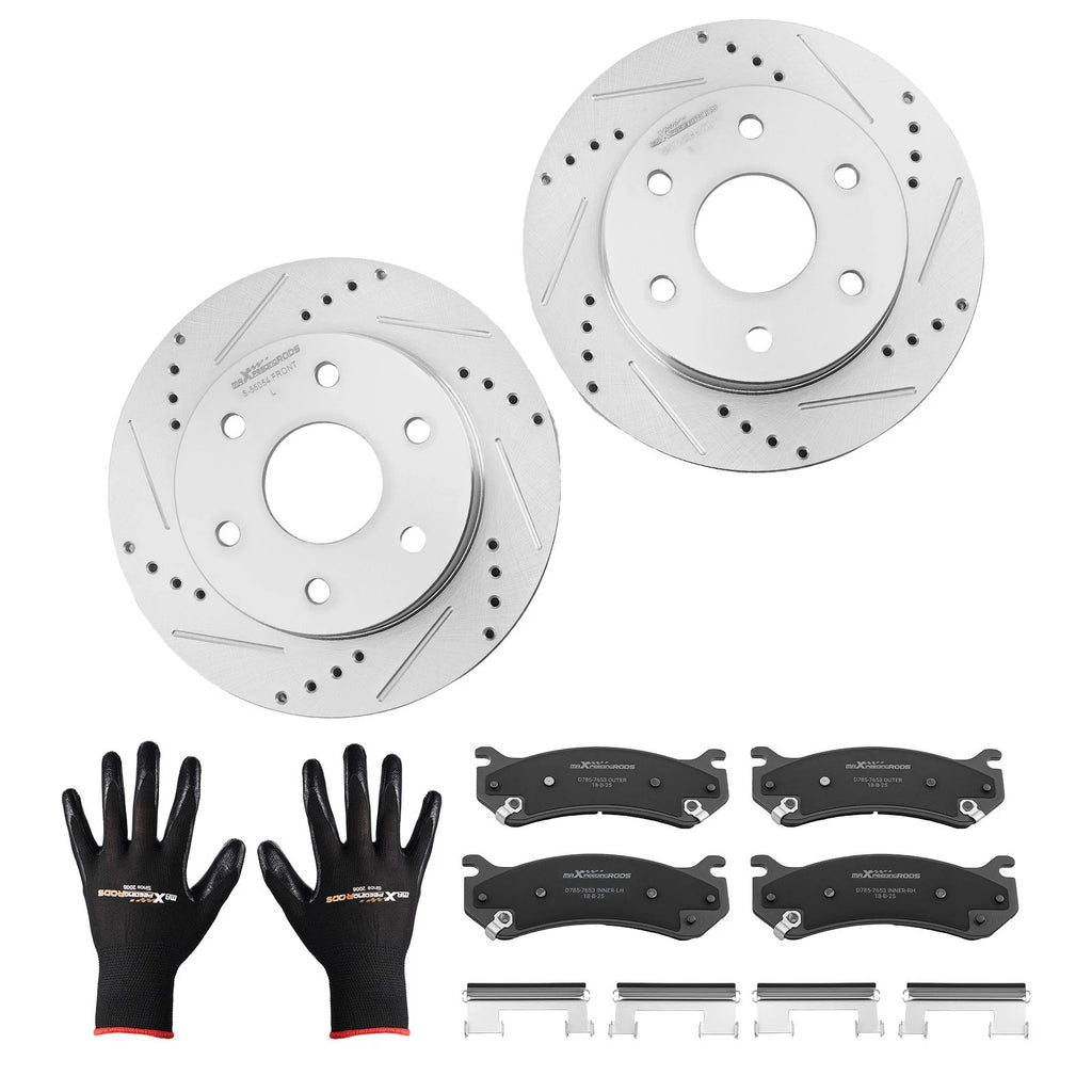 Front Brake Rotors & Pads Kit for Chevrolet Tahoe (2000–2006), Astro (2003–2005)