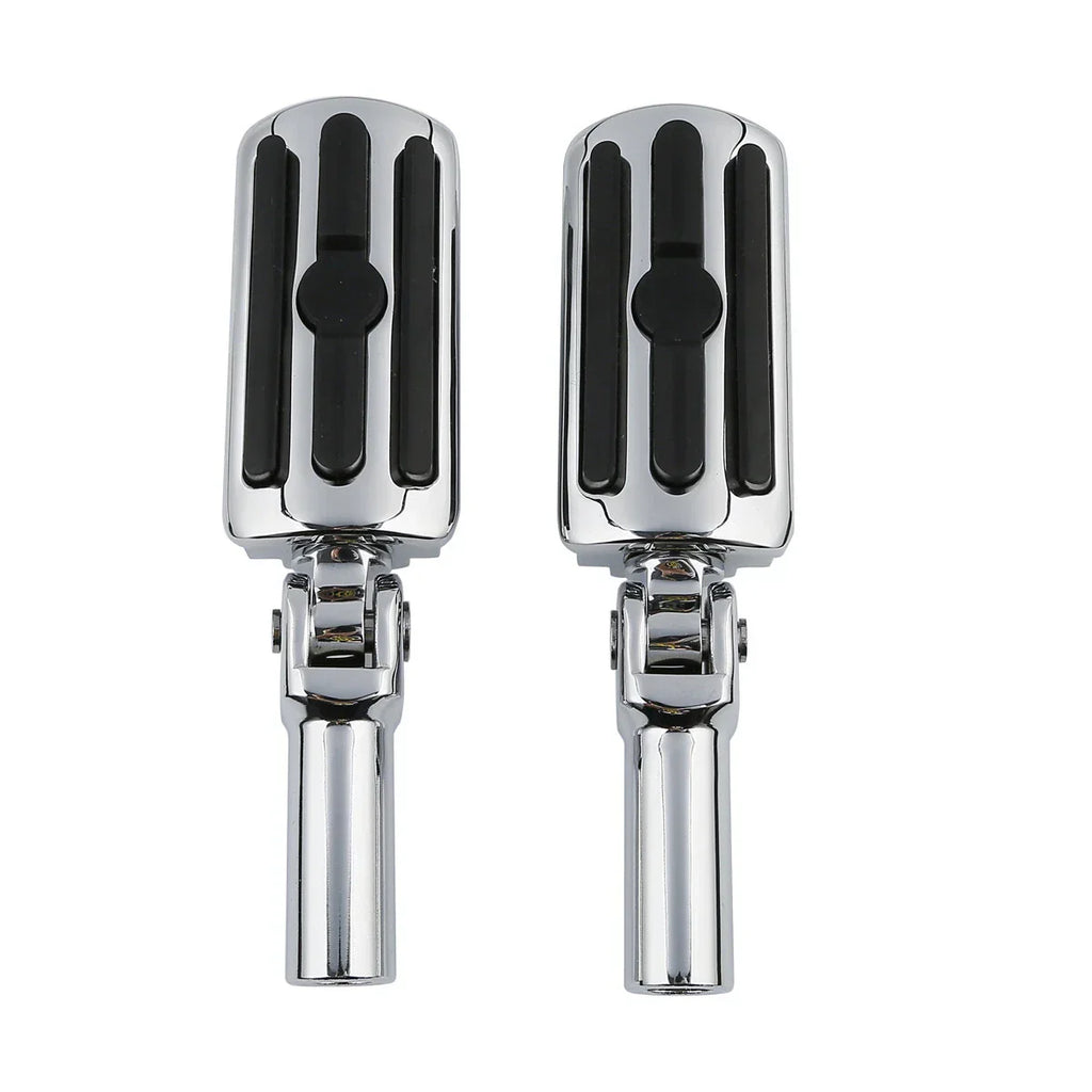 Pair Chrome Passenger Foot Pegs for Harley Softail Slim (2012-2017)