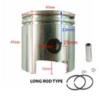 47mm Piston for 66/80cc 2-Stroke Motor Bike Engine (Long Connecting Rod)