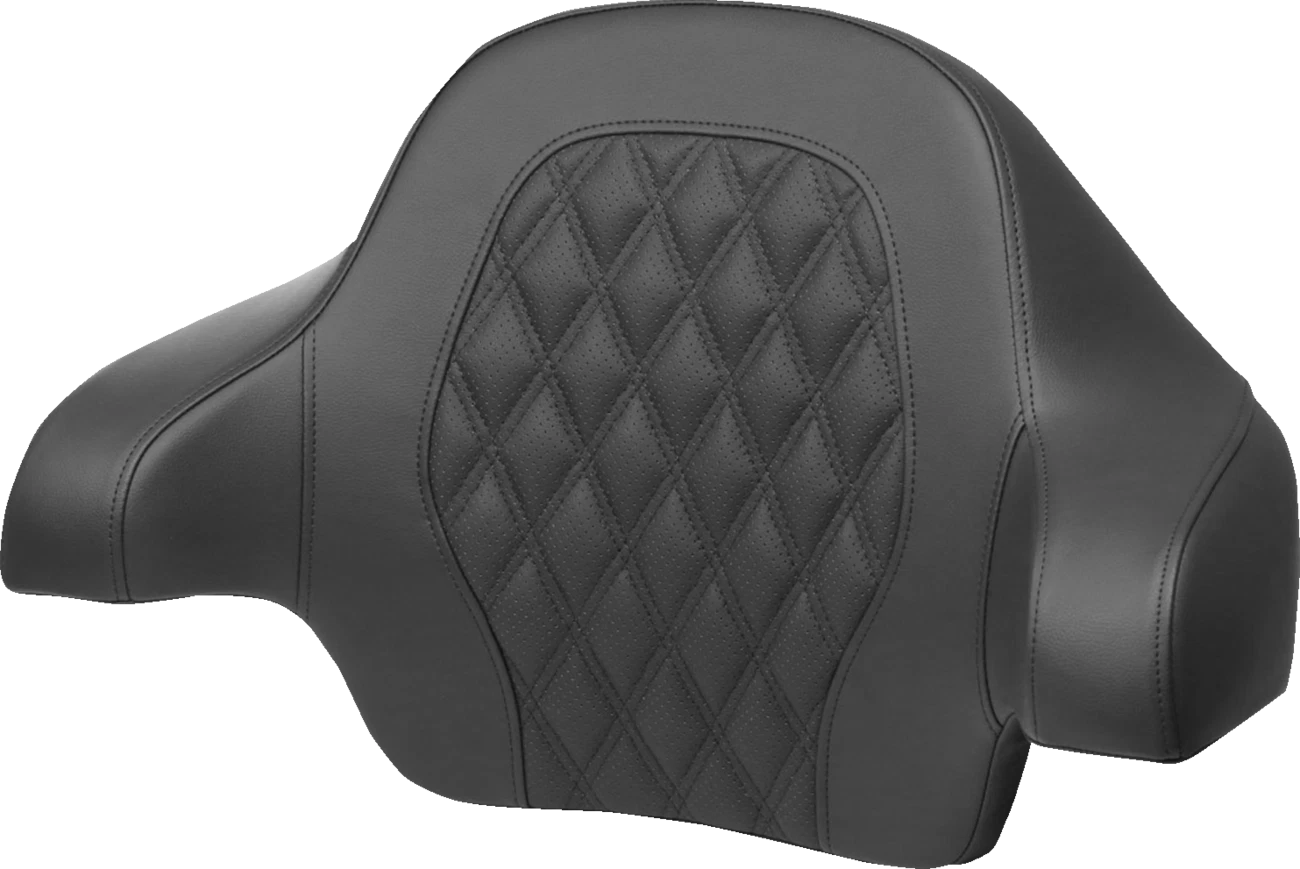 SADDLEMEN Tour-Pak Backrest Pad for FL (2014–2024) - Lattice Stitch, Blue Stitch