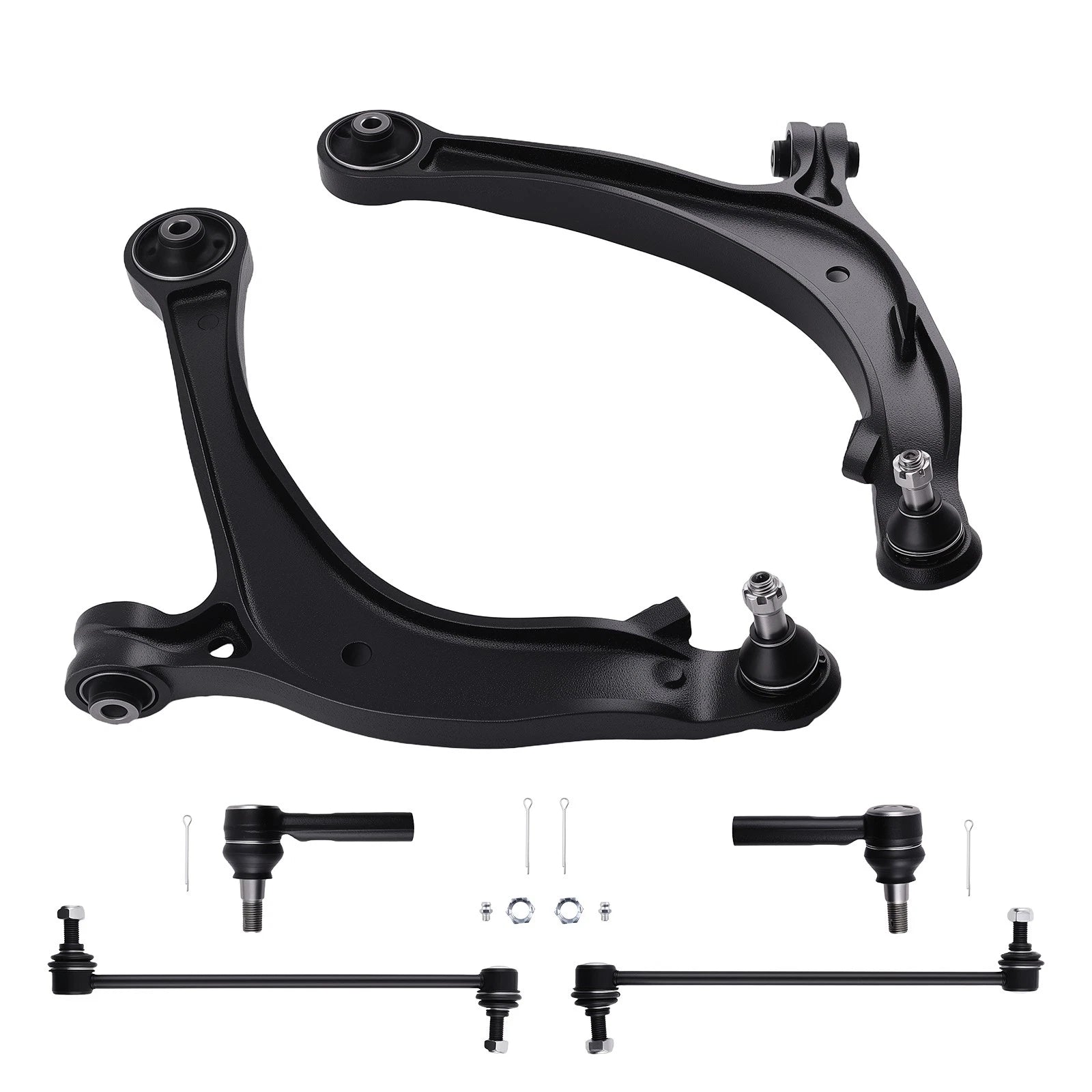 6x Front Lower Control Arms Sway Bar Tie Rods Kit for Honda Odyssey (2011–2017)