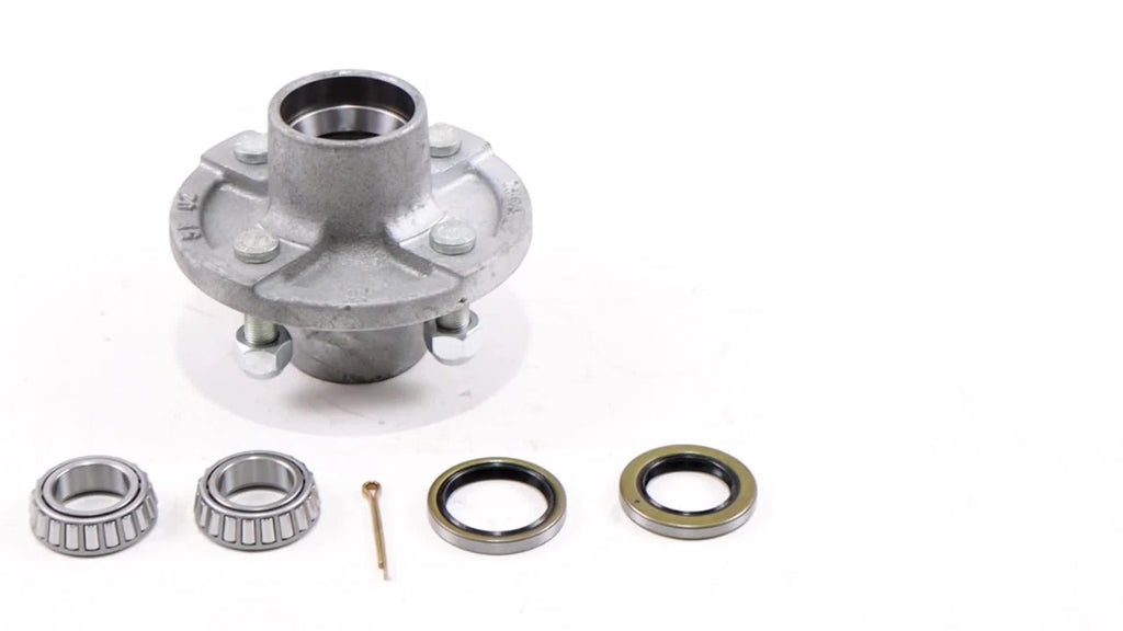 Set of 4 Trailer Hubs with Bearing Kit for 2000lb Spindle (1" or 1.0625")