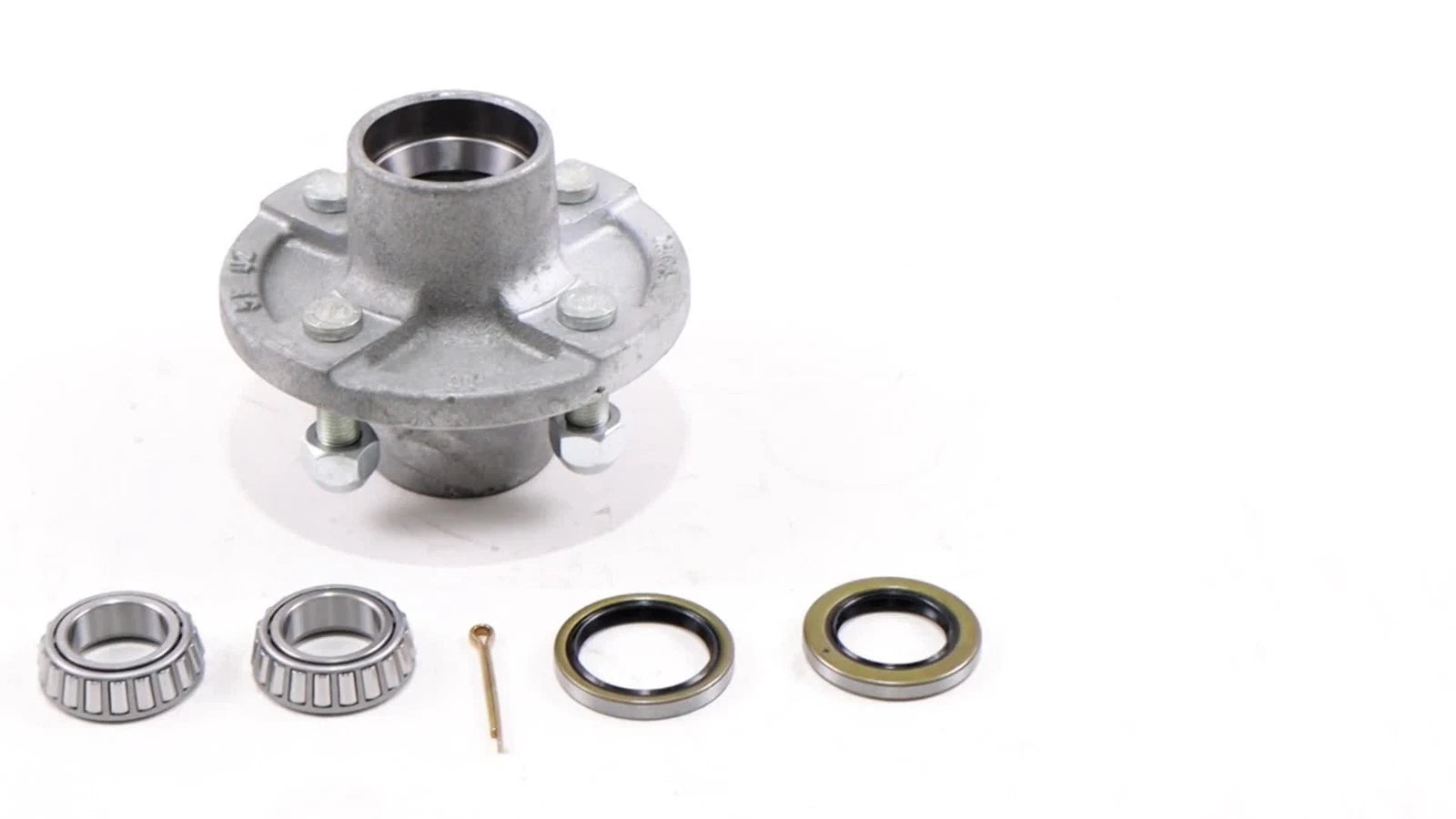 Set of 4 Trailer Hubs with Bearing Kit for 2000lb Spindle (1" or 1.0625")