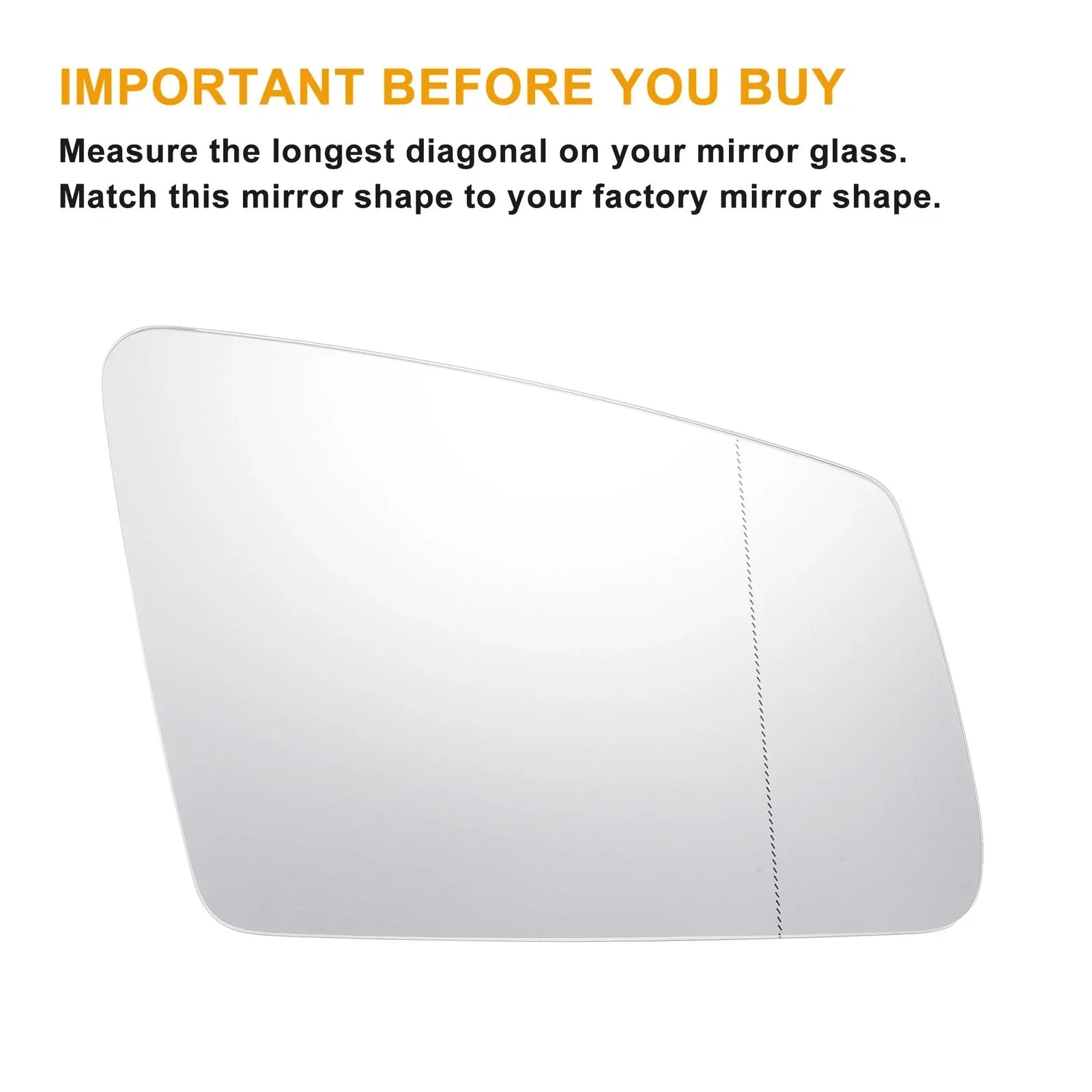 White Heated Mirror Glass Pair for Mercedes-Benz E-Class