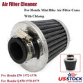 Air Filter Cleaner 27mm for Honda Z50 Mini Trail (1972–1978) QA50 (1970–1975) Chrome