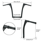 16" Fat 1 1/4" Handlebar Hanger Bar for Harley Sportster XL883 XL1200 (2004–2023)
