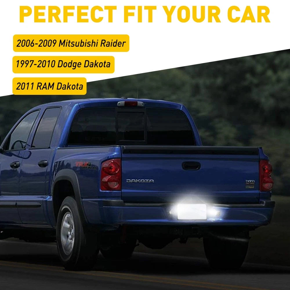Bright Super White LED License Plate Lights for Dodge Dakota (1997–2011)