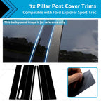 7x Pillar Post Cover Trims for Ford Explorer (2002–2010) Sport Trac (2007–2010)