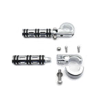 Chrome Edge 1.25" 32MM Foot Pegs for Harley Touring Sportster Dyna