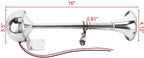 12V 115DB Stainless Steel Single Trumpet Horn for Universal Marine Boat Truck RV