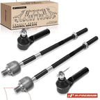 Set of 4 Front Inner & Outer Tie Rod Ends for Kia Spectra (2000–2004)