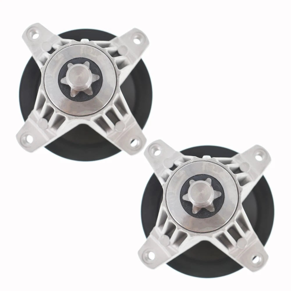 2X Spindle Assembly with Pulley Bolt for Troy Bilt MTD