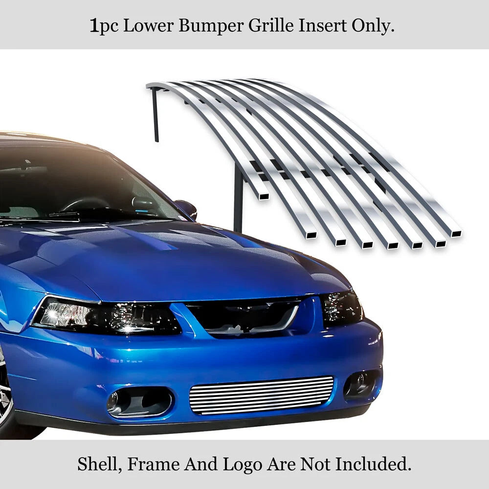 Lower Stainless Chrome Billet Grille Insert for Ford Mustang SVT Cobra (2003-2004)