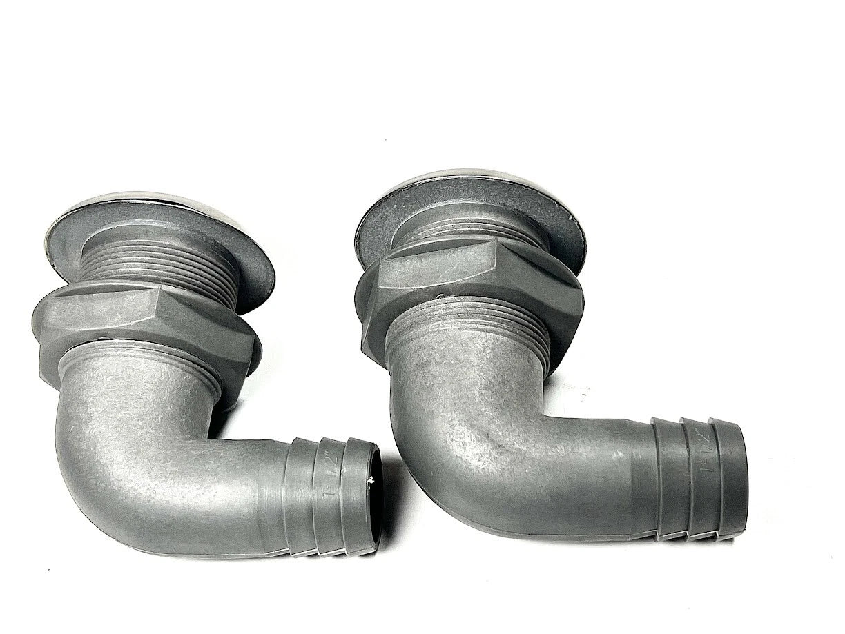 2X Stalon Scupper 90 Degree SS Face for Marine Town 9305460 (OEM)
