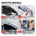Set of 4 Window Visors for Ford F-150 Crew Cab (2015–2025)