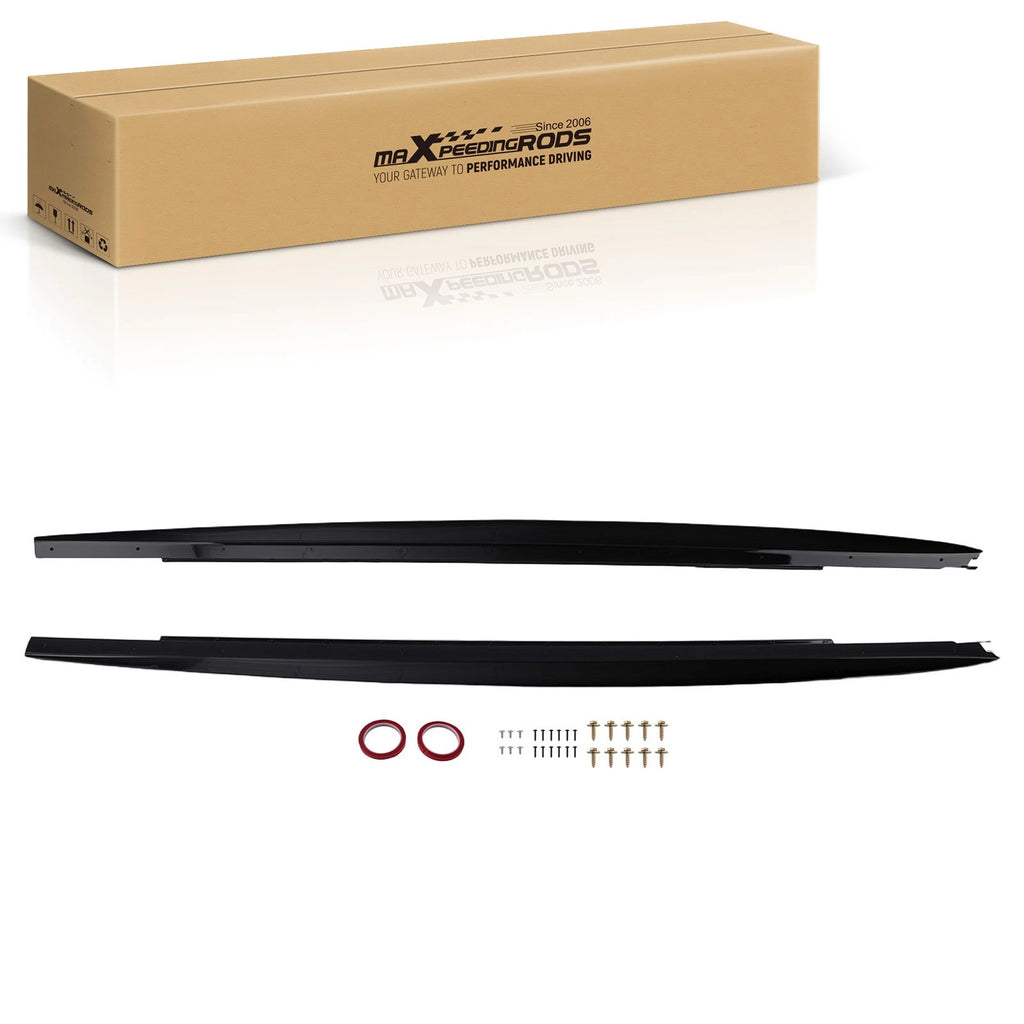 2PC Black ABS Side Skirt Panel for BMW 5 Series G30 G31 M Sport 540i (2017–2023)