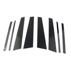 8x Door Window Column B C Pillars Posts Trims Bright Black for BMW X7 (2019–2021)