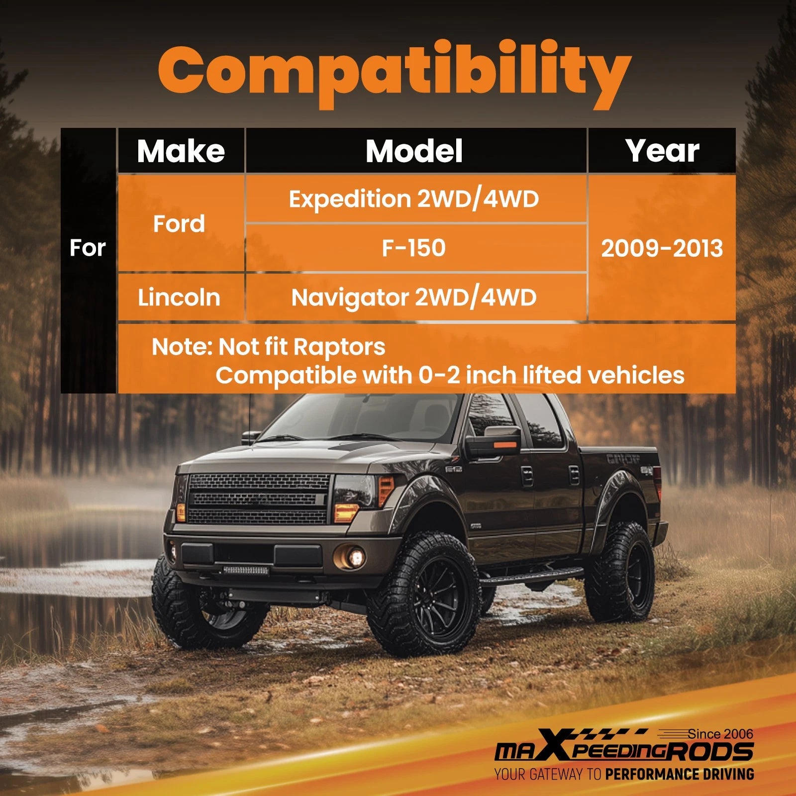 Lift Front Upper Lower Control Arms for Ford F-150 (2009–2013)