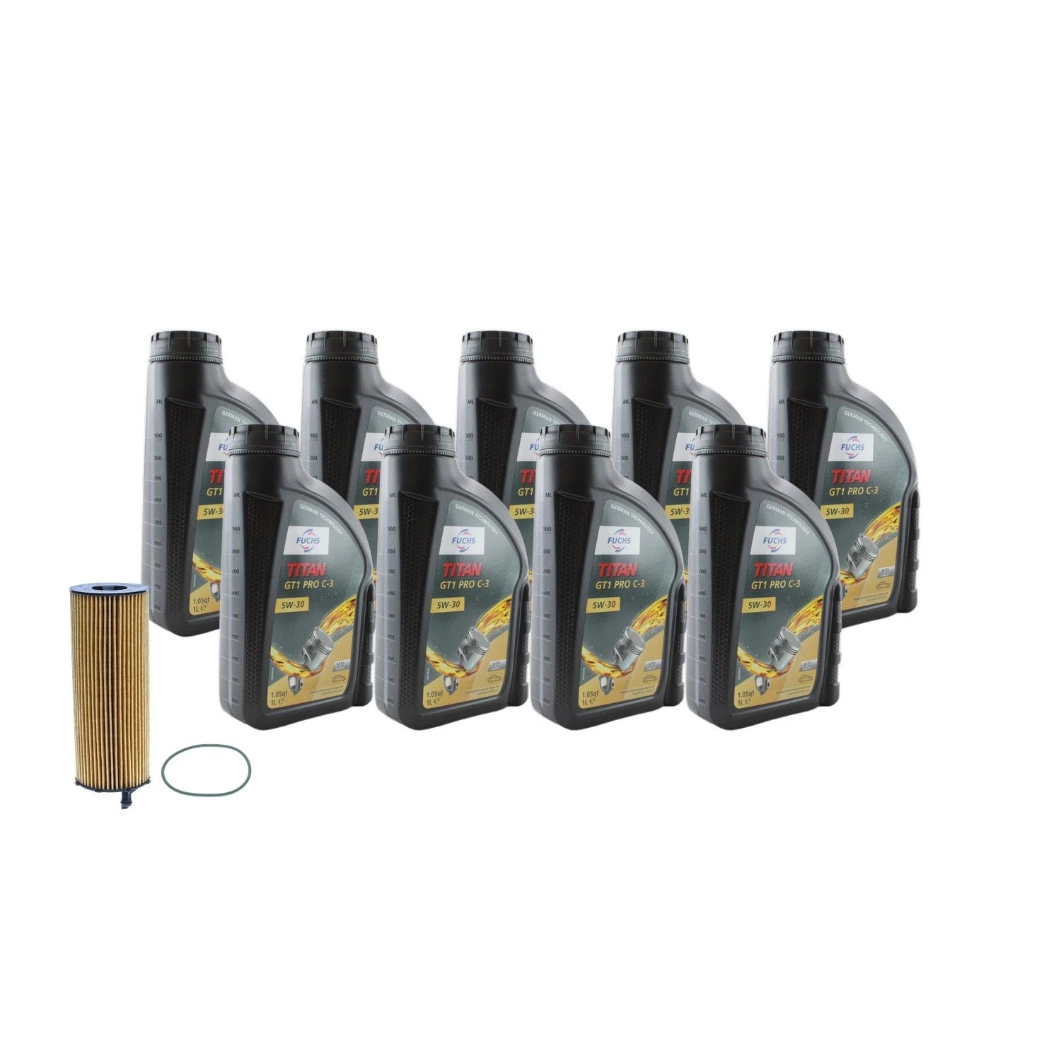 Engine Oil Change Kit 9L Fuchs TITAN GT1PRO C-3 5W30 for Q7 Touareg (2007–2018)