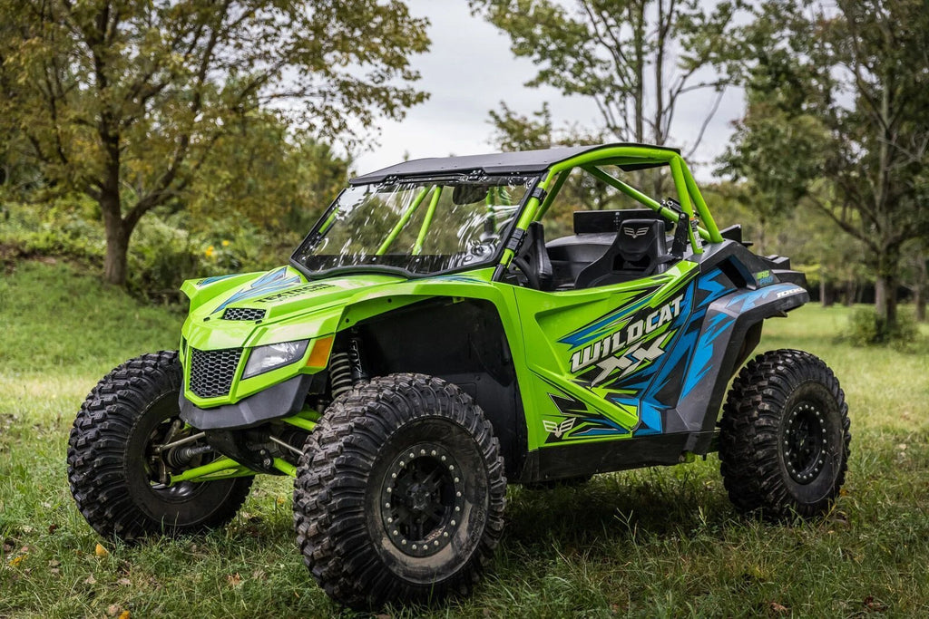 Clear Scratch Resistant Flip Windshield for Textron Wildcat XX (2018–2023)