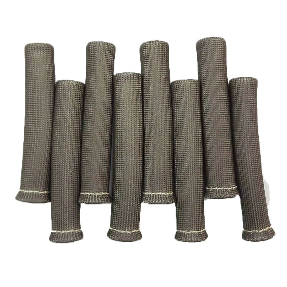 Set of 8 Gray Heat Shield Plug Wire Boots for SBC BBC 350