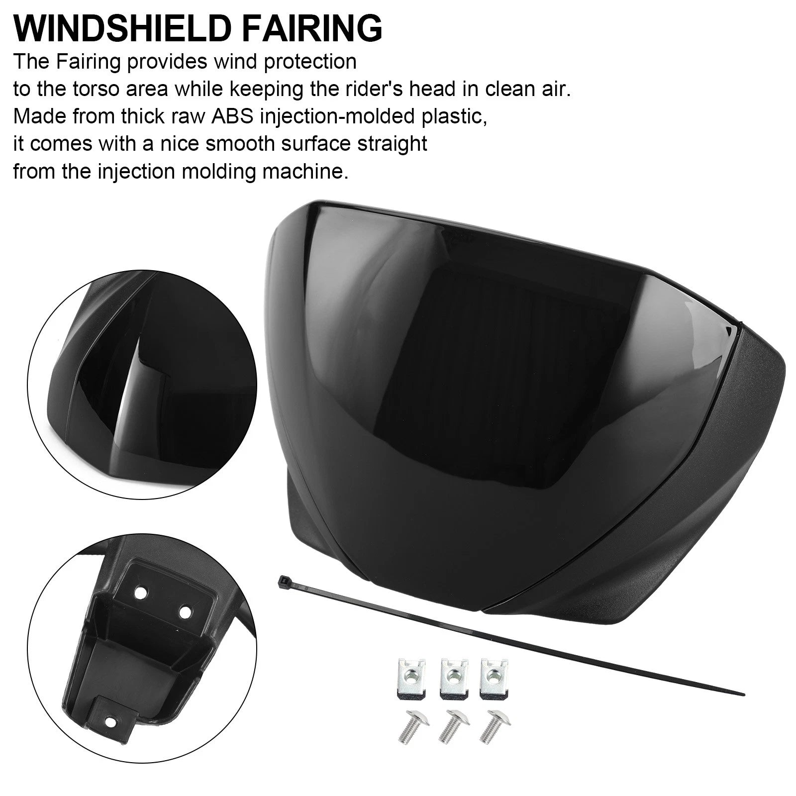 Windshield Fairing Deflector for Trident 660 (2021–2026) Black