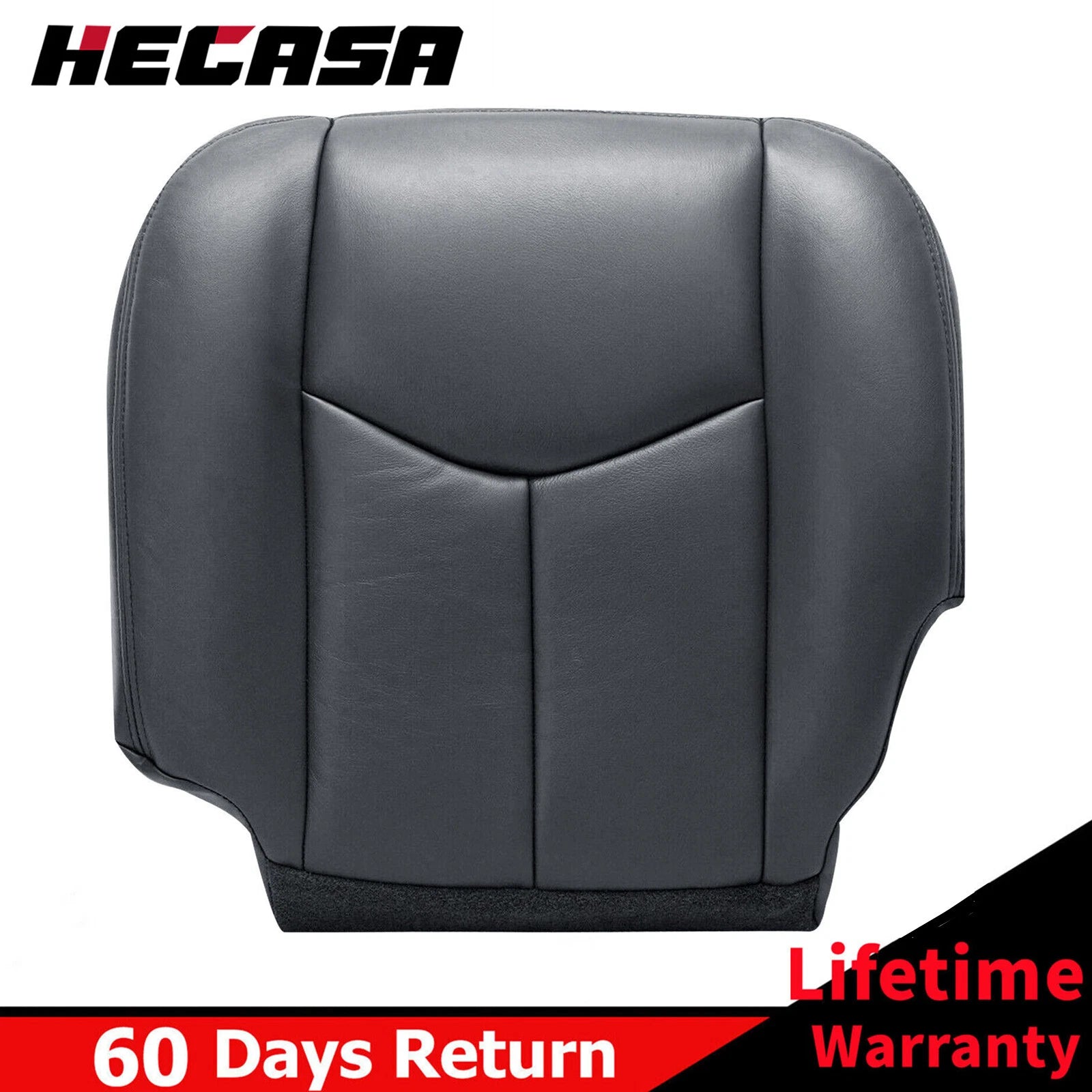 Driver Bottom Seat Cover for Chevy Silverado 1500 2500 HD (2003–2007) Dark Gray