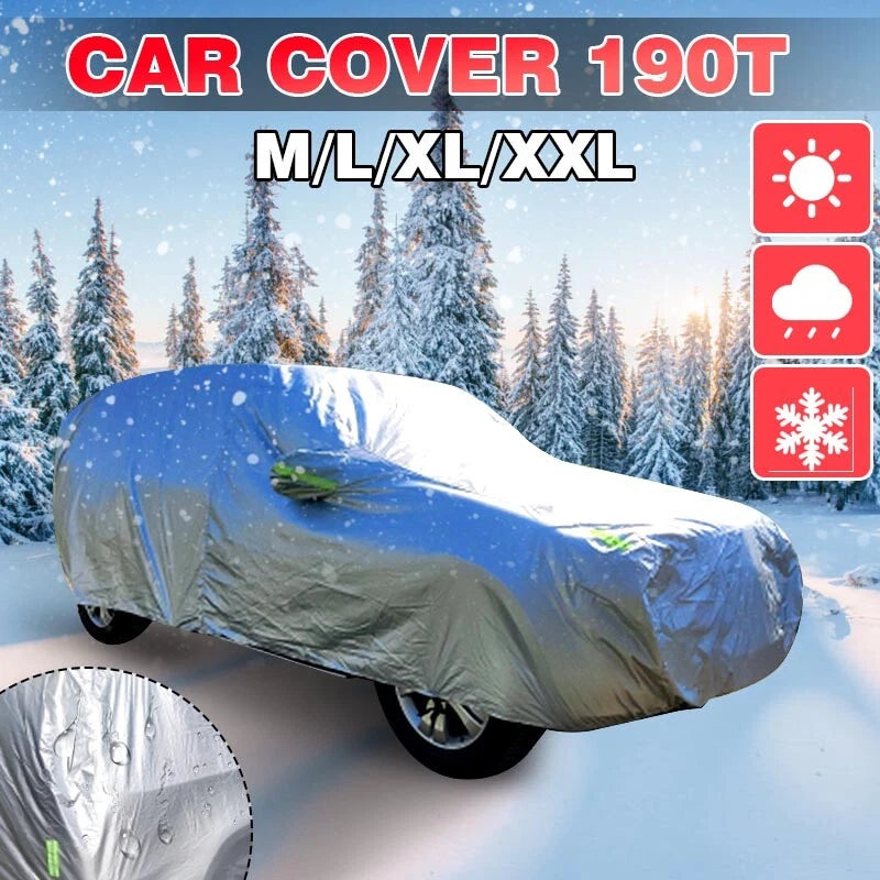 All Season Car Cover for SUV (Silver, Reflective Strip, UV, Dust Proof)